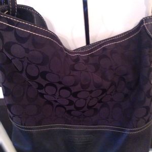 Black coach signature bag
